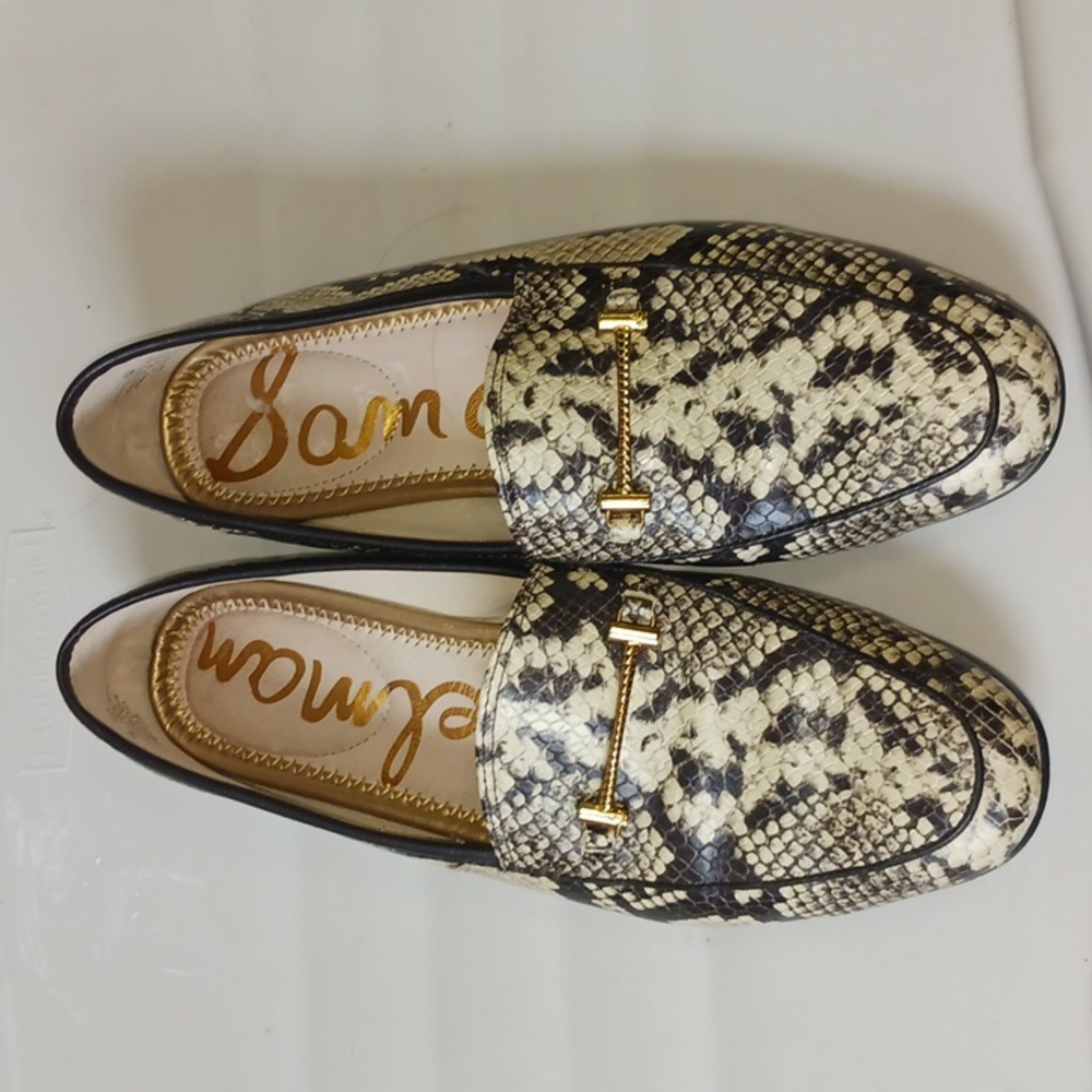 Sam Edelman "Lior" leather snakeskin bit slip on loafers - size 7 - Picture 6 of 11